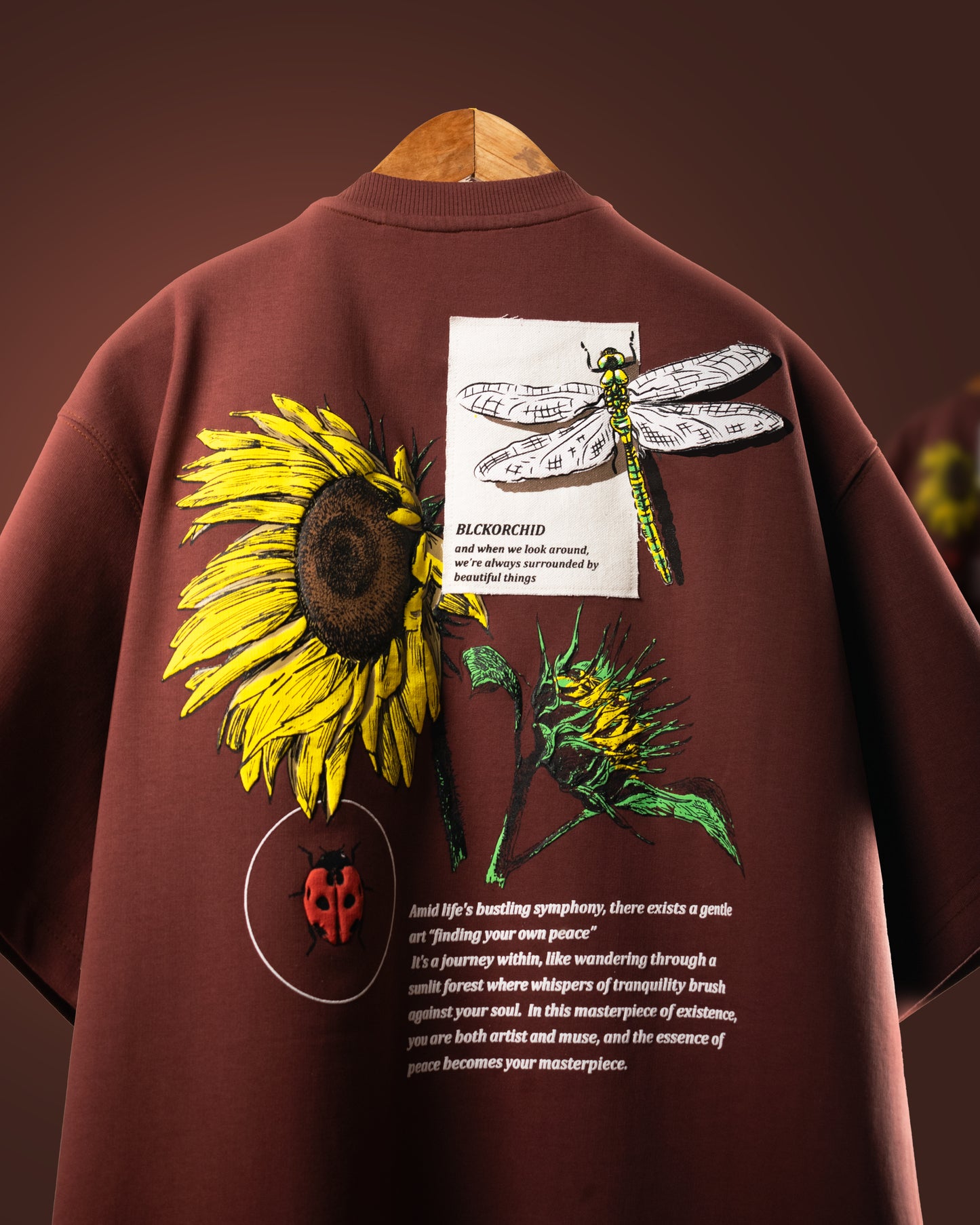 FINDING PEACE 2.0 T-SHIRT [BURNT UMBER]