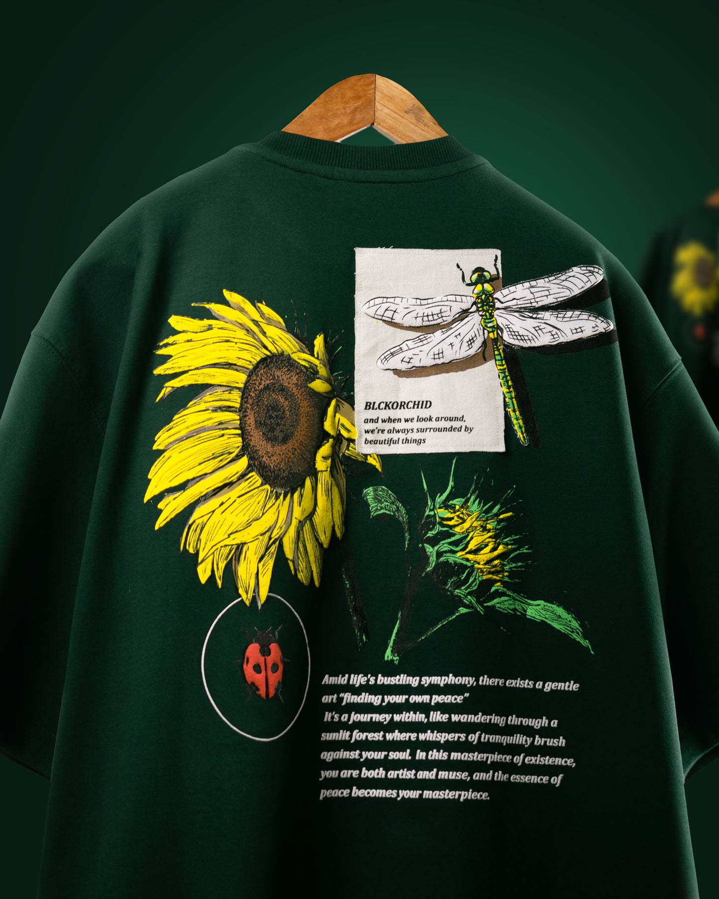 FINDING PEACE 2.0 T-SHIRT [FOREST GREEN]